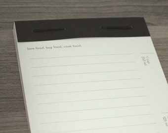 Small Notepad - Foodie - Task List, I love Baking Cooking Notepad, Simple Notepad, Modern Notepad, Funny Notepad, Eco Friendly