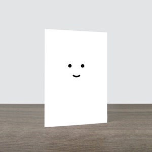 Emoticon Smile Karte - Just Ursache Karte, Hello Card, Thinking of You, Ermutigung, Geburtstag, Miss You, Happy, Thank You, Announcement Card