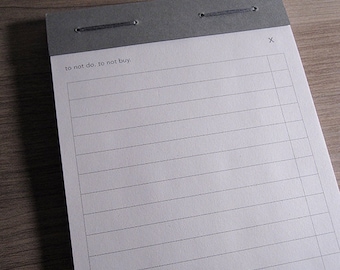 Small Notepad - To Do or To Not Do. To Not Buy - Task List, Shopper Notepad, Simple Notepad, Modern Notepad, Funny Notepad, Eco Friendly