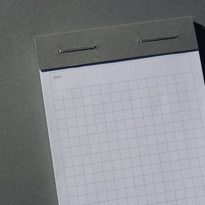 Small Notepad - Simple Square Grid - Grid Notepad, Minimal Notepad, Simple Notepad, Modern Notepad, Designer Notepad, Eco Friendly
