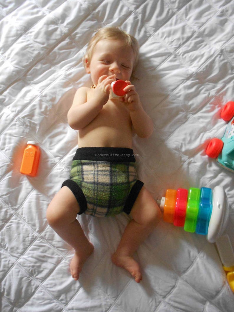 Vegan Toddler Halloween Construction Zone Black and Orange Large Anti-Pill Fleece Diaper Cover or Underpants Cover Cloth PullupSoaker