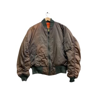 Vintage Sunfaded Bomber Ma 1 Flight Jacket Westop Industries Size Large