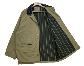 90s LANDS’END chore hunting jacket XS Vintage 90's Lands' End Barn Coat Duck Canvas Jacket – Amekaji