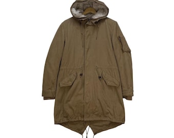 80s Military Fishtail Parka Trench Coat Olive Drab Medium - Etsy