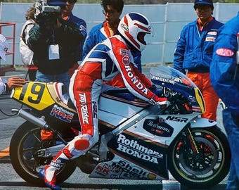Rothmans Honda 革ツナギ NANKAI Vintage Nankai Honda Racing Leather Suit Biker Jacket - Etsy