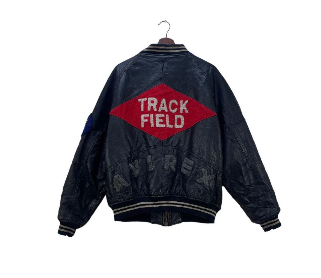 Vintage Avirex Track Field Big Logo Leather Jacket - Etsy Israel