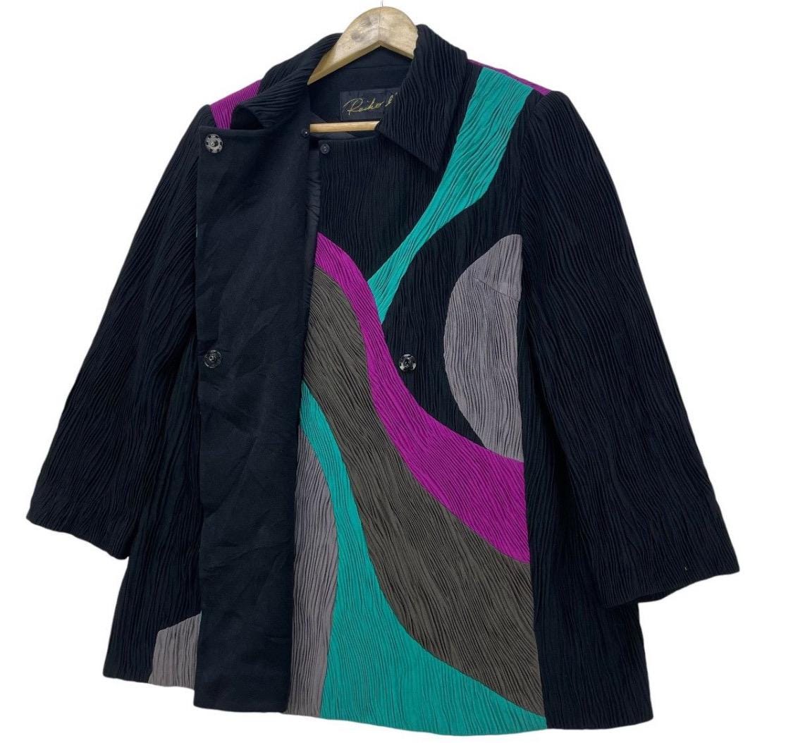 ジャケット・アウター Reiko Vintage Mr Reiko Pleat Colourful Jacket - Etsy Israel