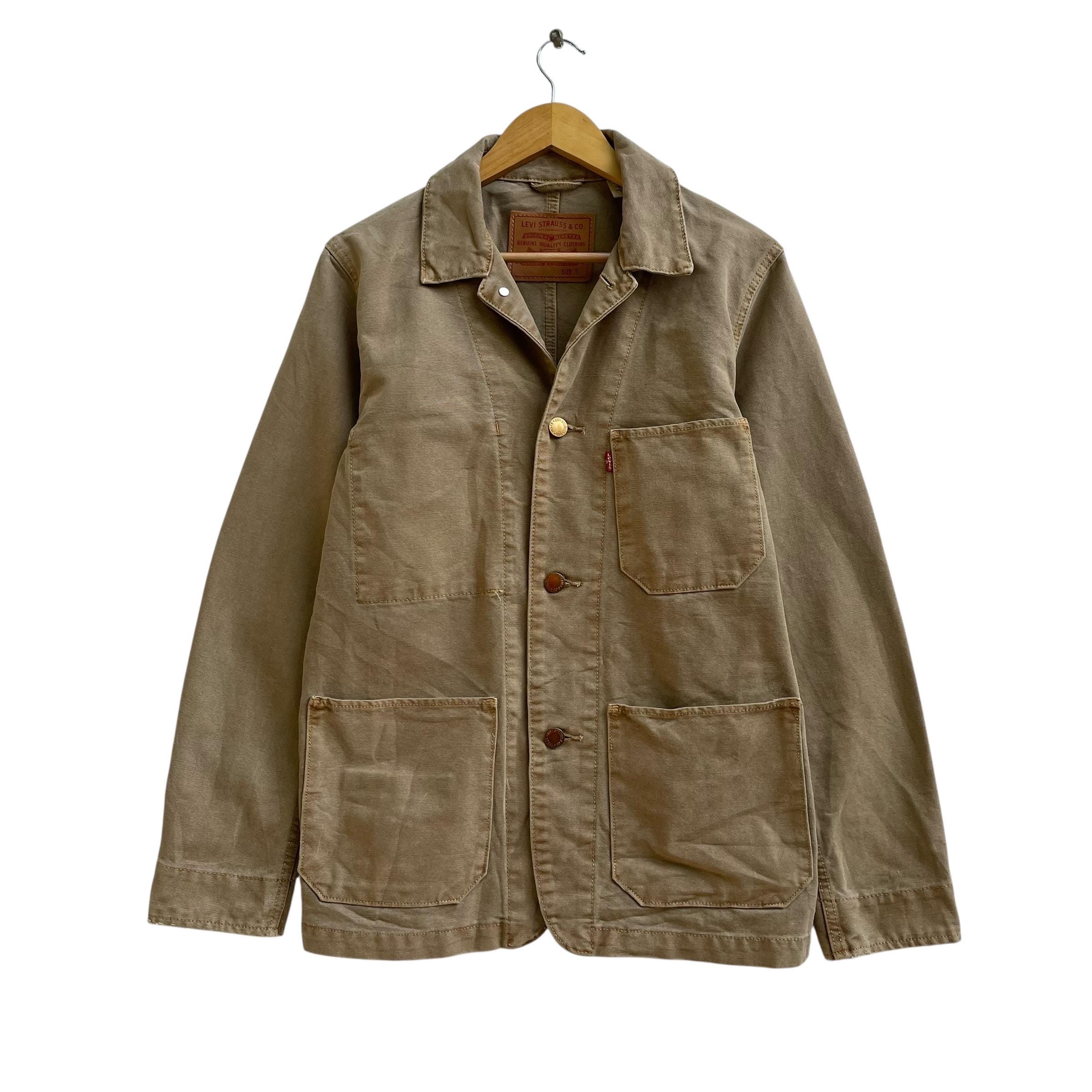 LEVI’S / 90's 70734 WORK CHORE JACKET VTG 2001 Levi's Denim Chore Coat Jacket Work Sack coat J30 Made In
