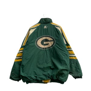 Vintage Nation Fortball League NFL Green Bay Packers Pro Line Authentic By Starter Padded Jacket