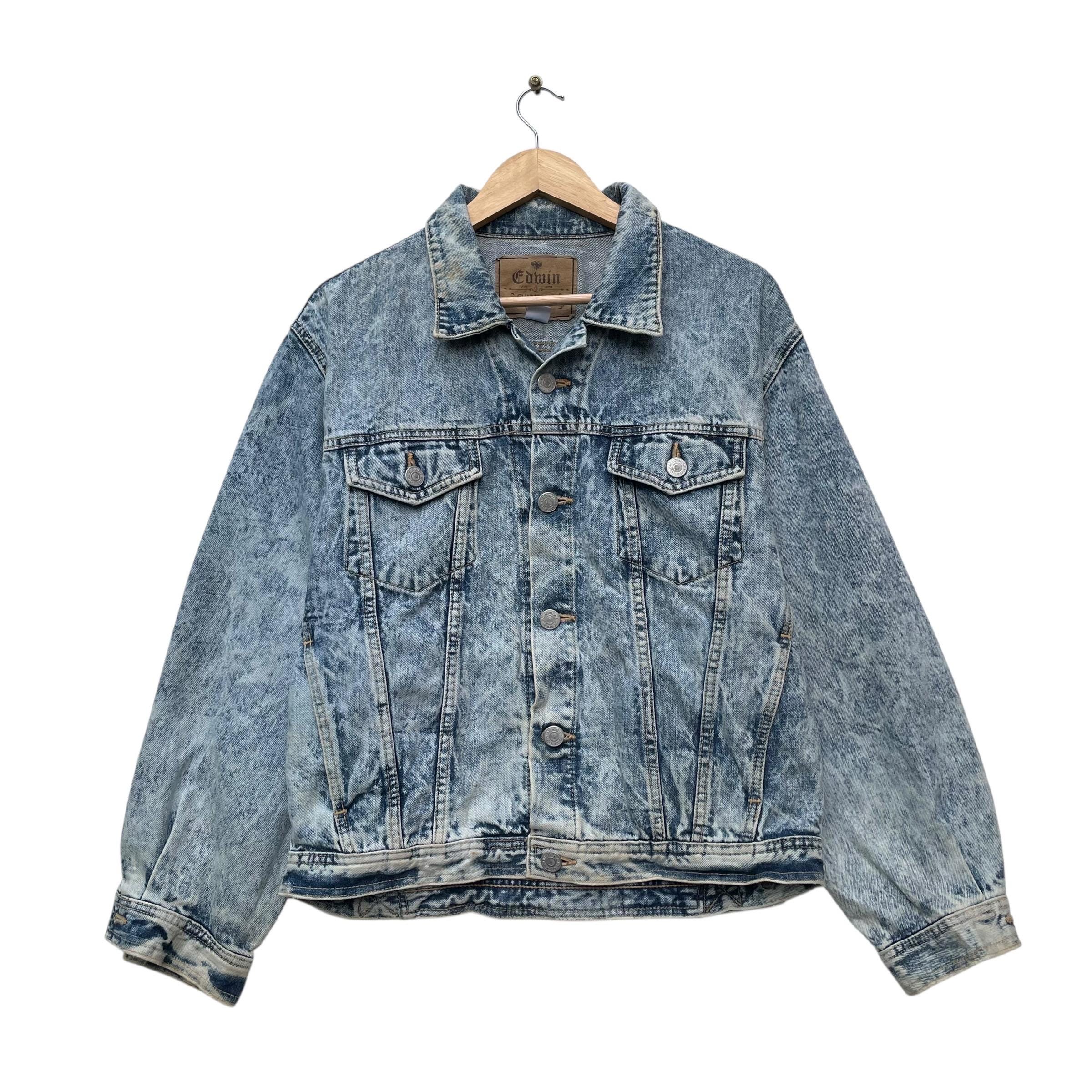 Vintage Edwin Stone Wash Acid Wash Trucker Denim Jacket - Etsy