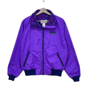 Jaqueta Vintage Ll Bean Freeport Maine Three Season Purple Made In Usa