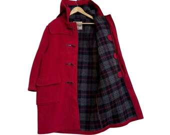 Vintage Gloverall Duffle Coat Toggles Button Warm Jacket Made in