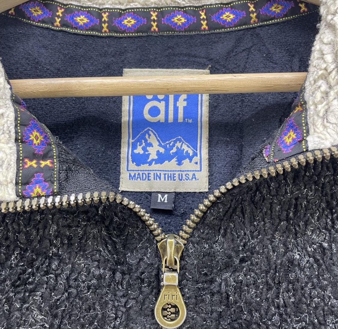 Vintage ALF Made in the USA Fleece Jacket Riri Zipper Size Medium