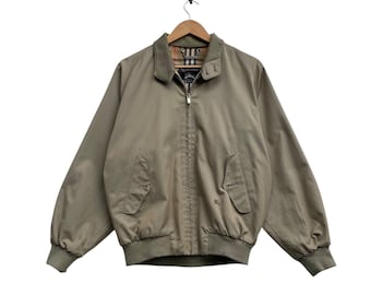 Vintage BURBERRYS Bomber Jacket: Nova Check Lined Harrington
