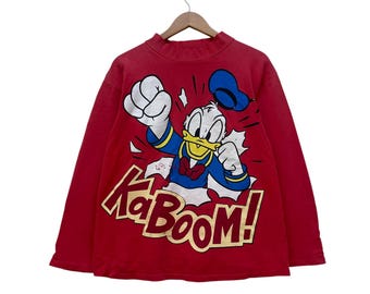 Vintage Distressed WaltDisney Character Over Print Sweatshirt