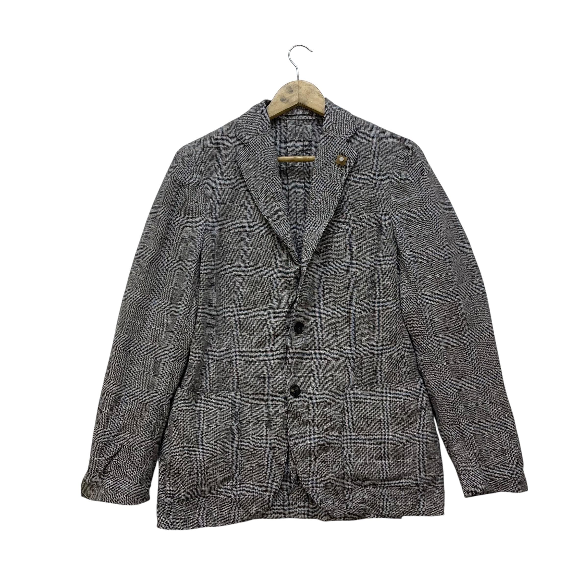 Vintage Lardini Glen Plaid Linen Blazer, Men's Size 44 - Etsy Denmark