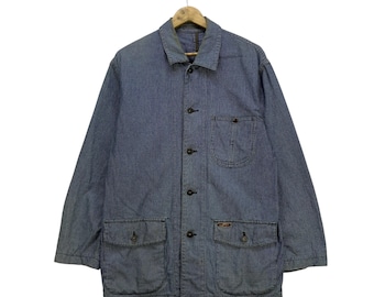 Vintage krokodil arbetsjacka storlek large