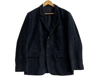 ジャケット・アウター A.P.C. Wool Serge PeaCoat Made in France Serge Boiled Wool Peacoat Black – Meta Campania Collective