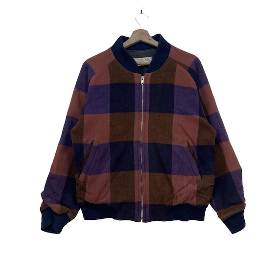 ヴィンテージ 90年代 メンズ ARS Wear チェック柄 ボンバージャケット