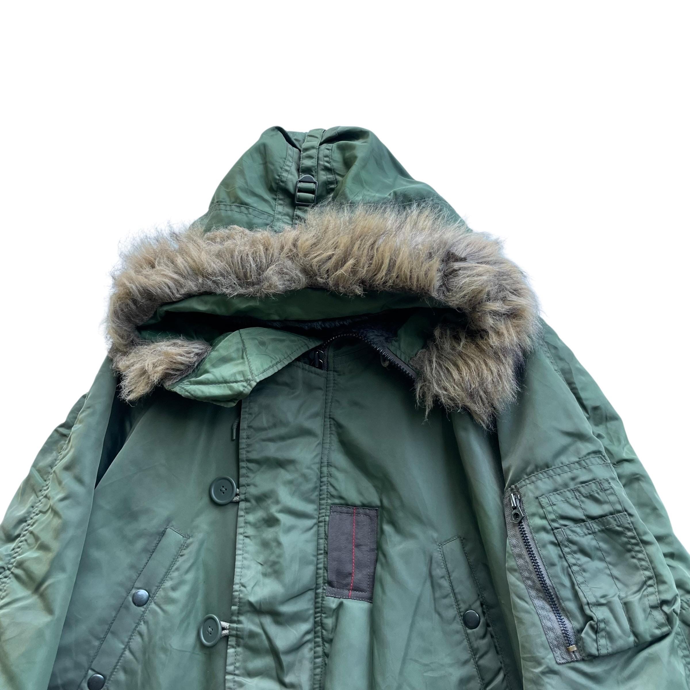Vintage Avirex Parka Field Jacket Type N3B Snorkel Fur Hooded 