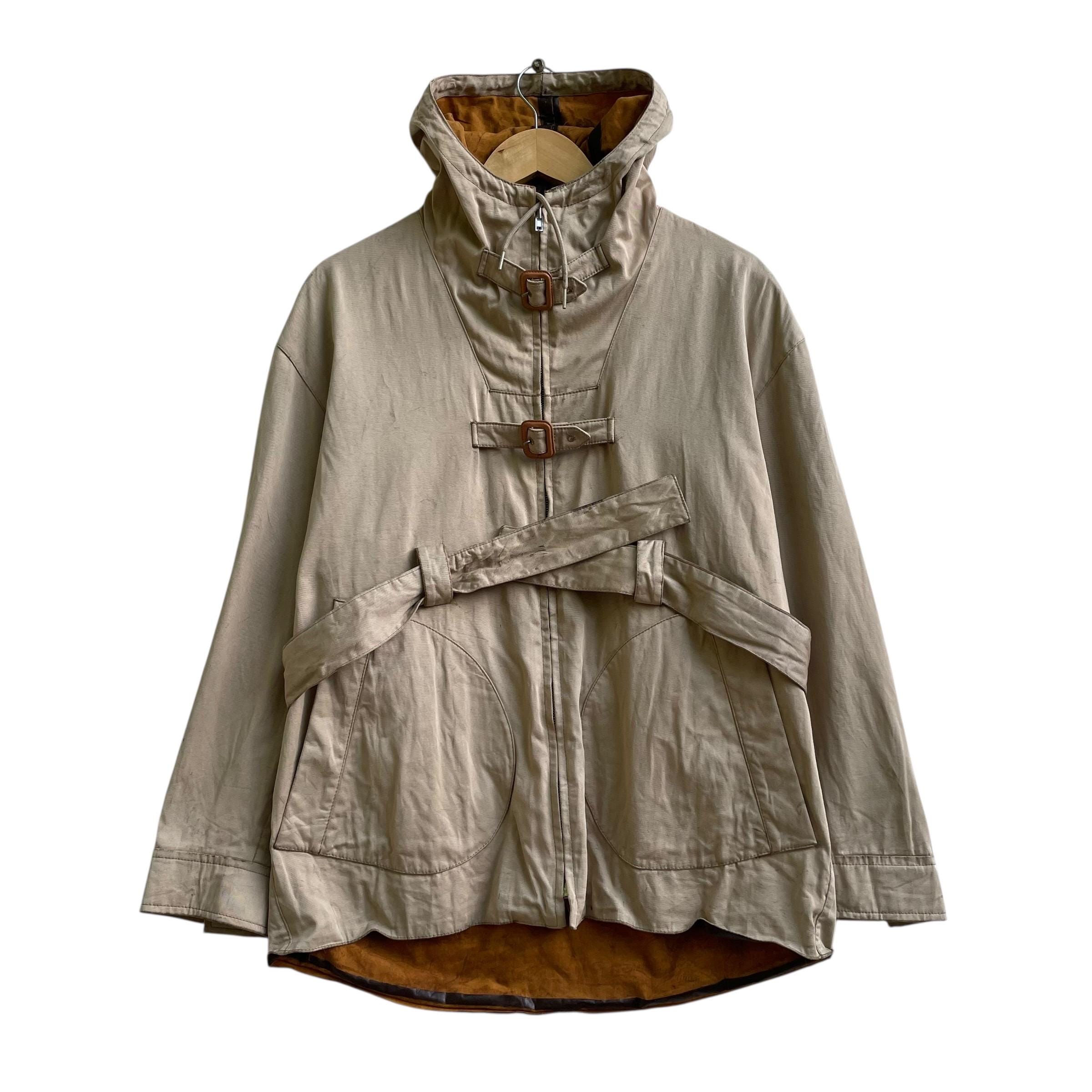 Authentic Trashed Miu Miu Type Military Parka Belted Wax Jacket - Etsy