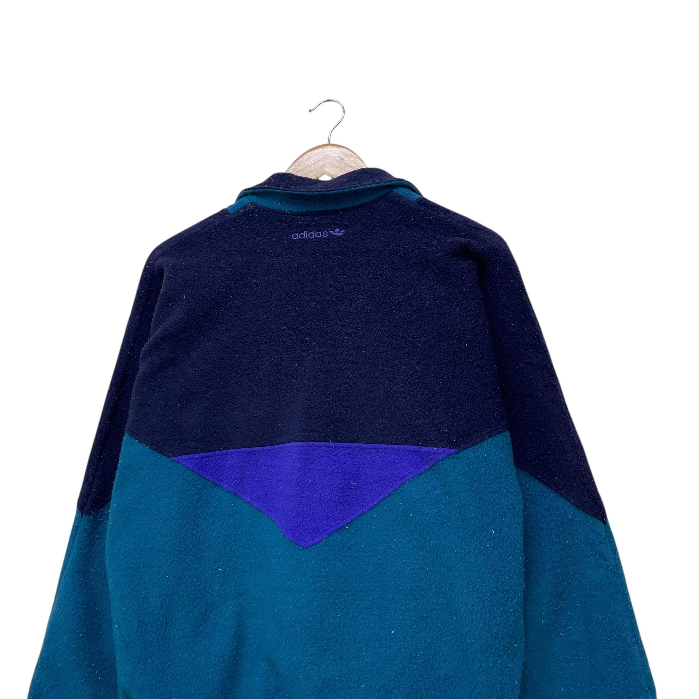 Vintage 90s Adidas Fleece V Pattern Multi Color Pullover Jacket - Etsy
