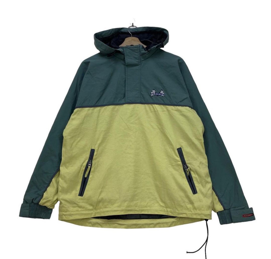 Vintage Oneil Half Zipper Hooded Two Tone Anorak Jacket Size Vintage Oneil Half Zipper Hooded Two Tone Anorak Jacket Size