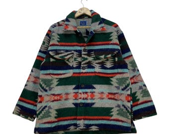 vintage Billy Stone Navajo double poche veste veste taille moyenne