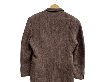 Vintage Harris Tweed X Grass Men's Jun Saito Herringbone Jacket - Etsy