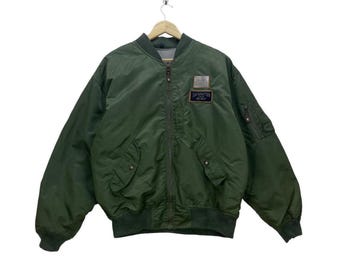 Vintage Corinth MA-1 Flight Bomber Jacket, Fiber Fill, Made in USA