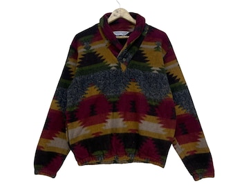 Vintage The Wild West PullOver Native Jacket Made In Usa