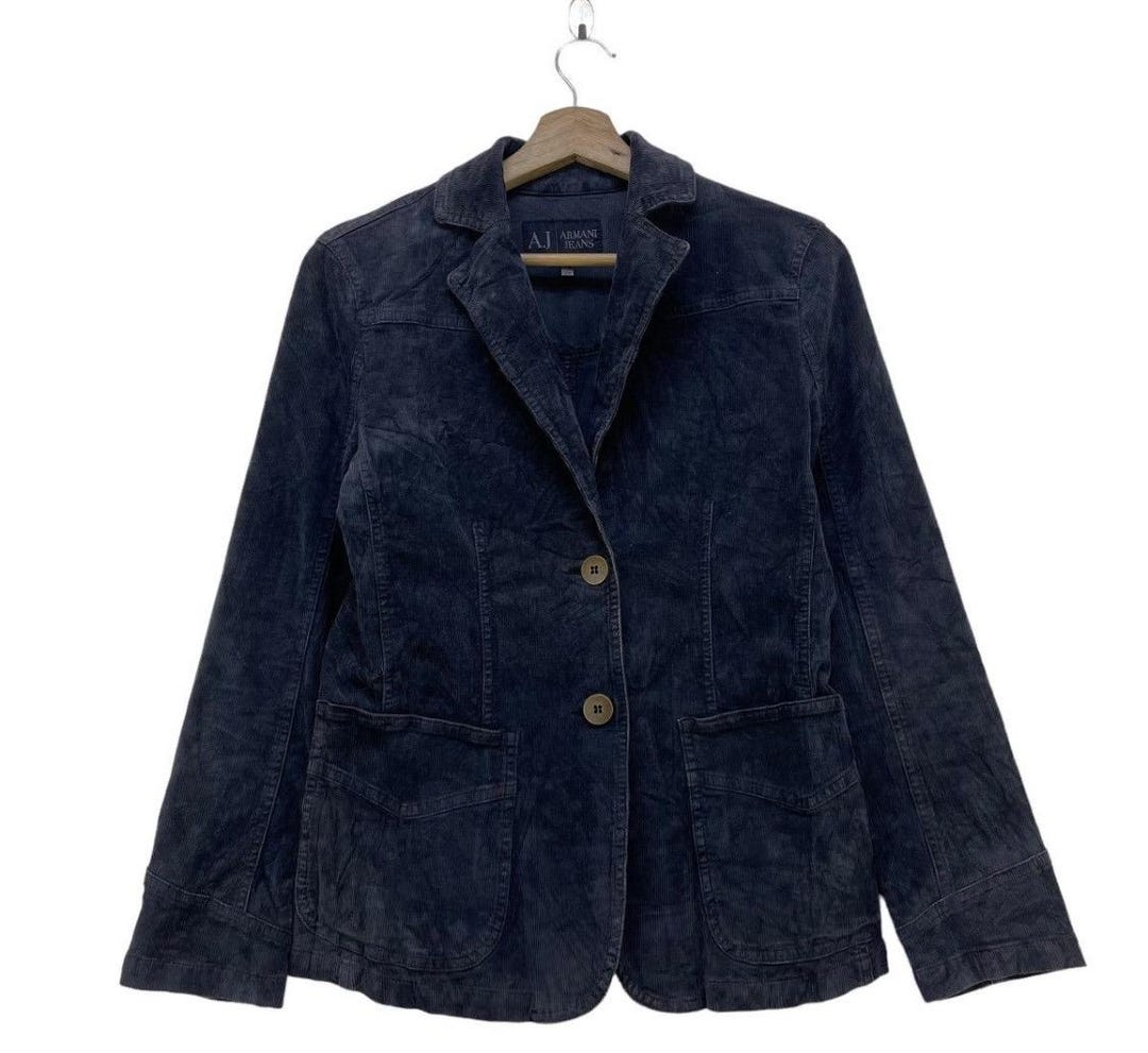 Vintage Armani Jeans Corduroy Casual Jacket - Etsy Israel
