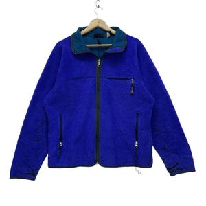 Vintage 80s Patagonia Fleece Jacket Patagonia USA Blue Made in USA