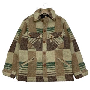 Vintage Van Jacket Colour Block Wool Jacket