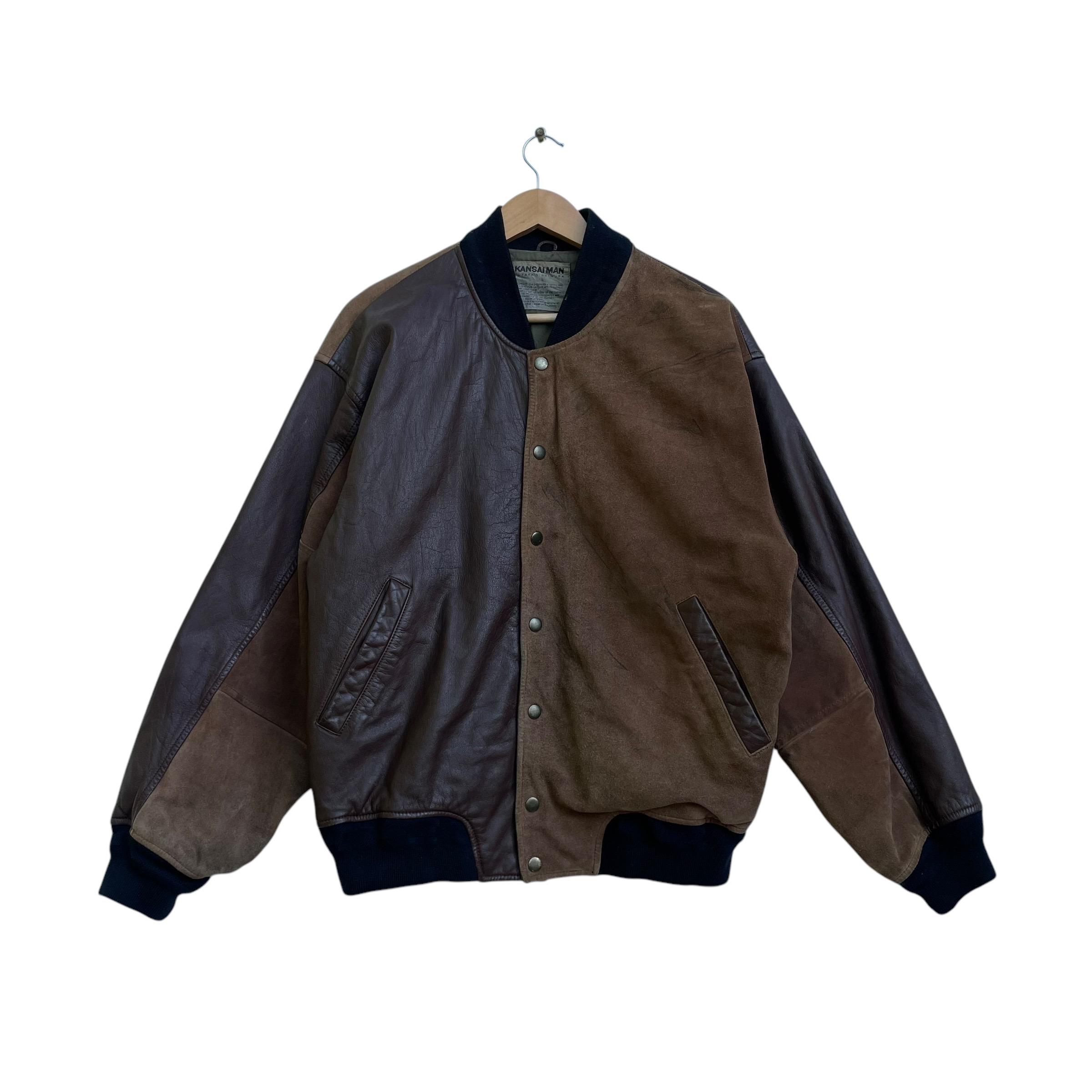 【モーガン蔵人】最終値下げ 90s leather bomber jacket Vintage 90s Kansaiman Yutakanishimura Genuine Leather Bomber