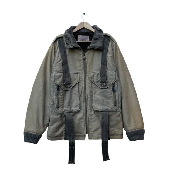 Vintage Avirex Shearling Flight Jacket, Military Style (XL)