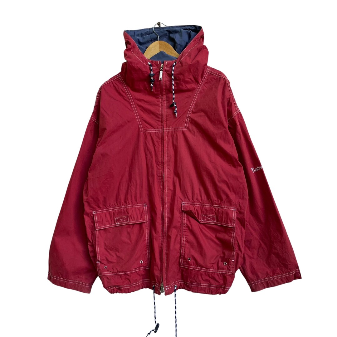 Vintage Timberland Gorpcore Spring 1996 Hooded Dual Pocket Jacket