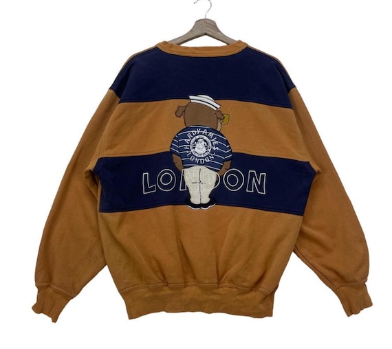 Hardy Amies, Vintage Hardy Amies Sweatshirt, Embroidered Bulldog Logo