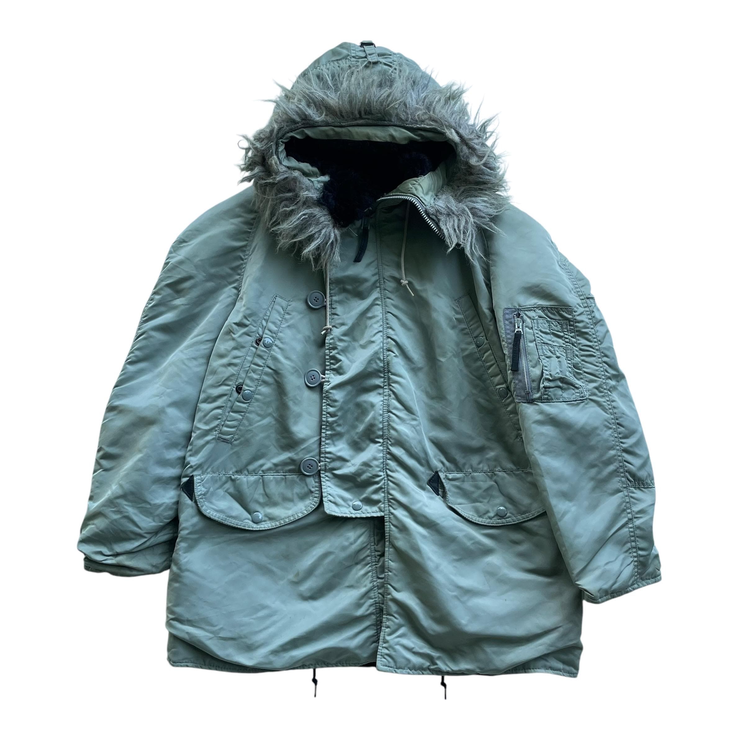Vintage Alpha Industries Parka Field Jacket Type N3B Snorkel Fur