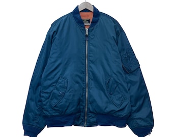 Vintage Alpha Industries Nylon Jacket MA-1 Flyer's Bomber - Etsy