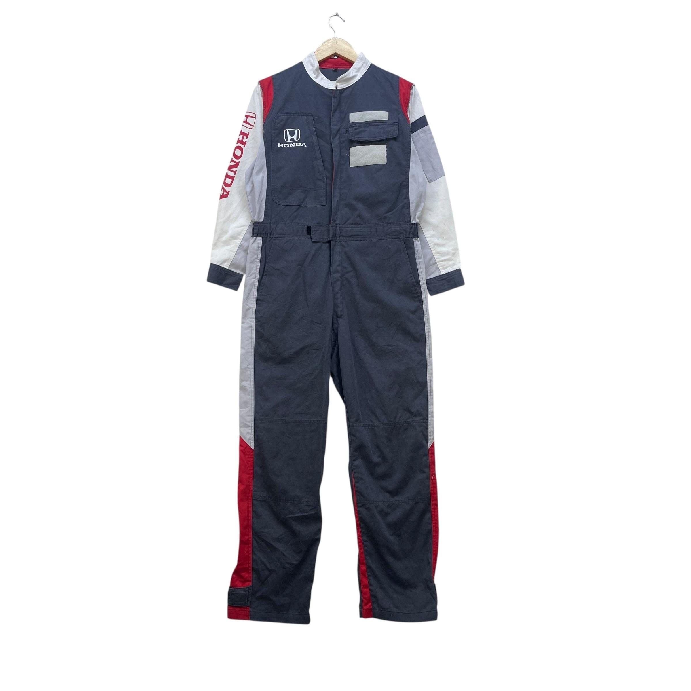 HONDA レーシング つなぎ ワークウェア M Vintage Honda Workwear Suit Overall Motor Sport Staff Racing