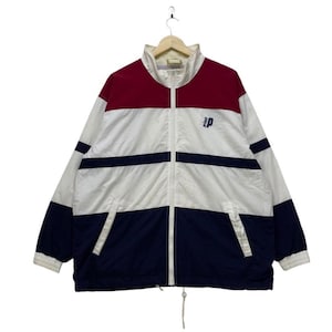 Vintage Prince Multi Colour Tennis Light Jacket Prince Sportwear Stripe Jacket Size Large