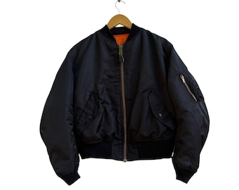 Vintage 90's ALPHA INDUSTRIES MA-1 Flight Jacket Reversible Design