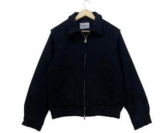 Wool Jacket Permanent Bomber Zipper Up Jacket