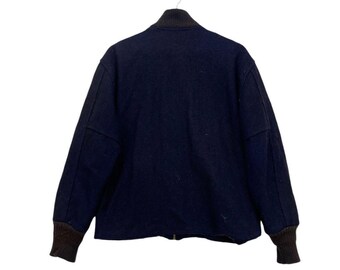Vintage 80s Ship Outfit Bomber Wool Jacket Talon Zipper Up - Etsy