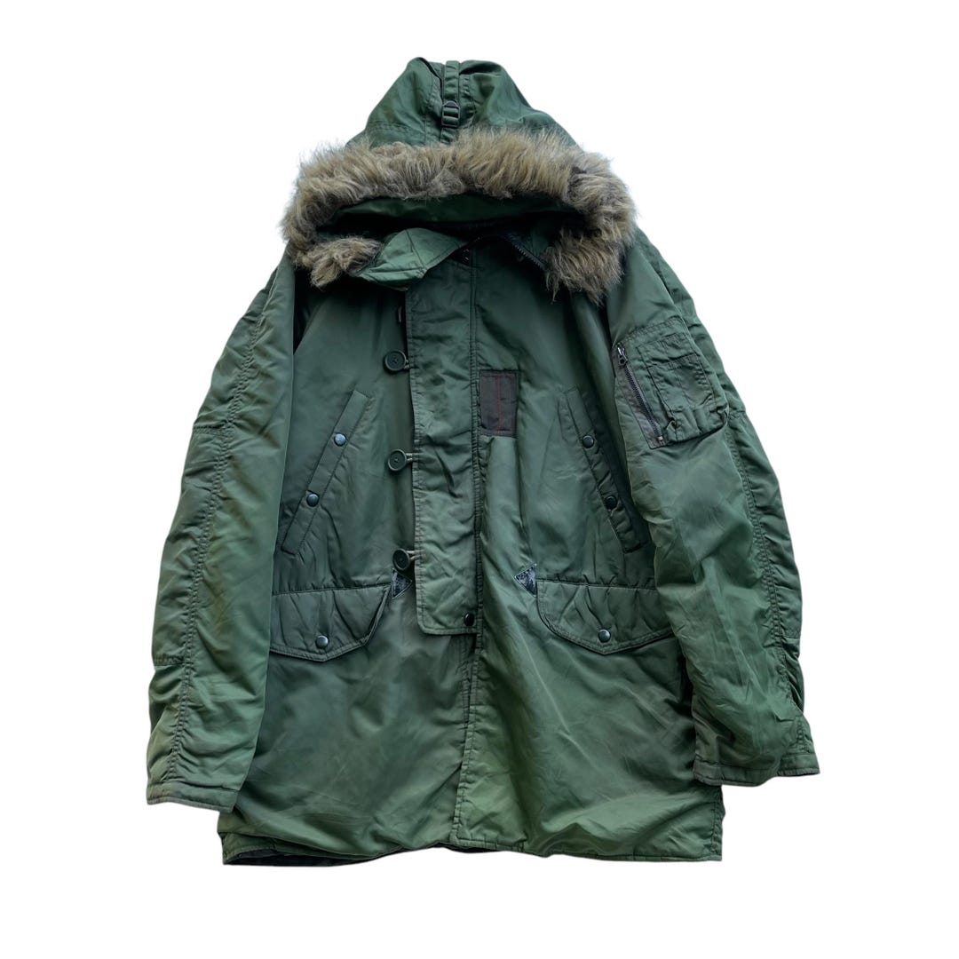 Vintage Avirex Parka Field Jacket Type N3B Snorkel Fur Hooded