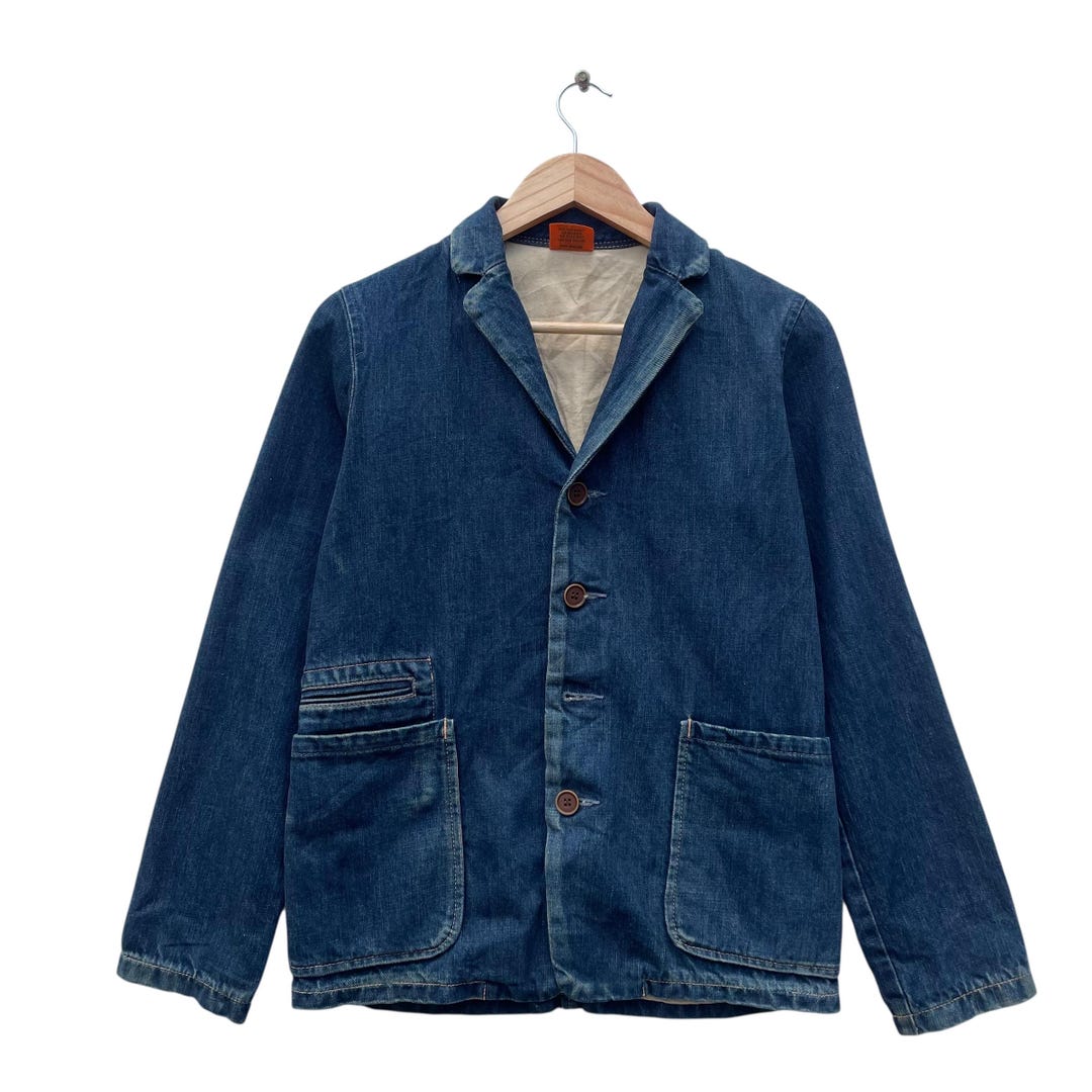 Vintage Omnigod Indigo Denim Workear Jacket - Etsy Norway