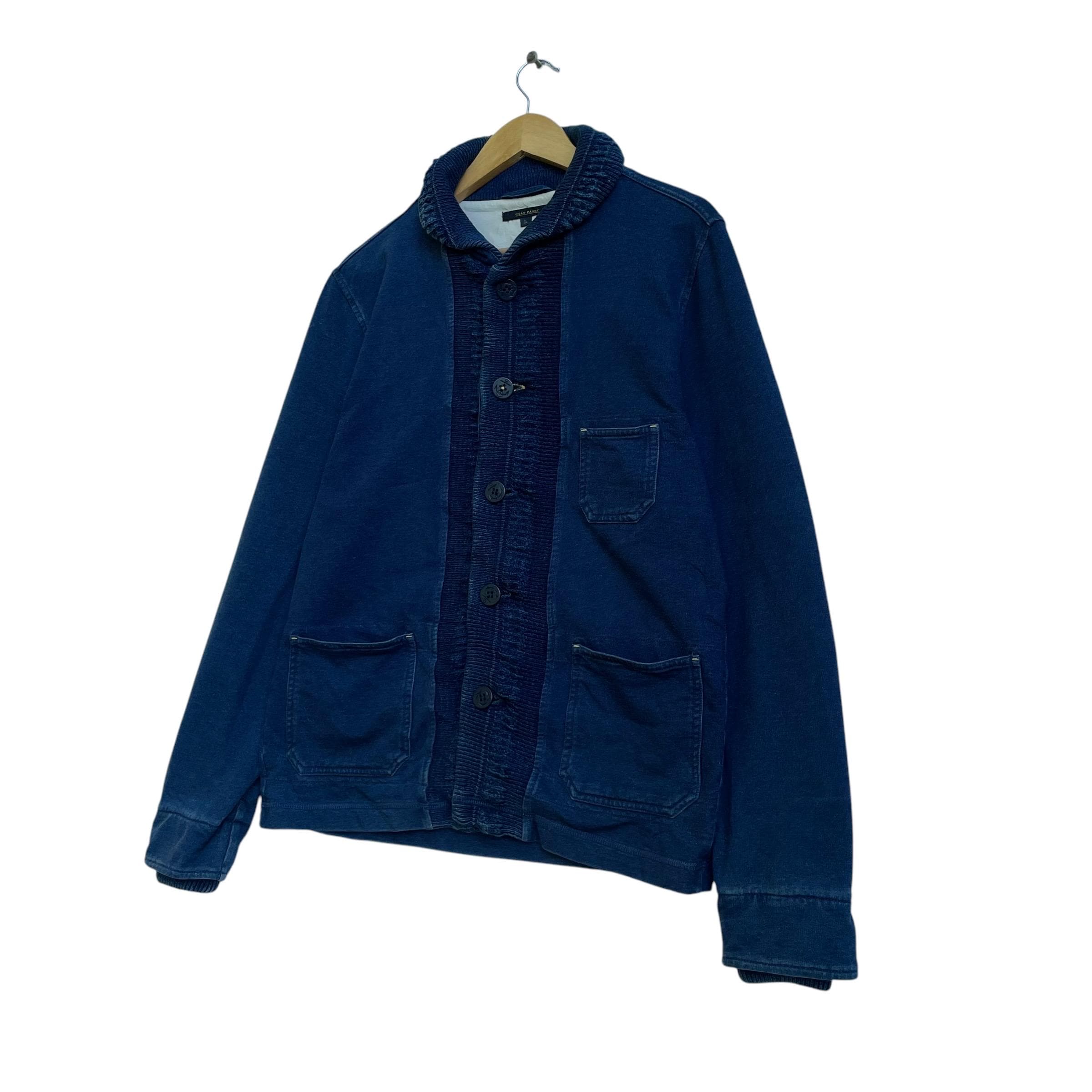 Japanese Brand Ciaopanic Indigo Style Military Marine Shawl Collar