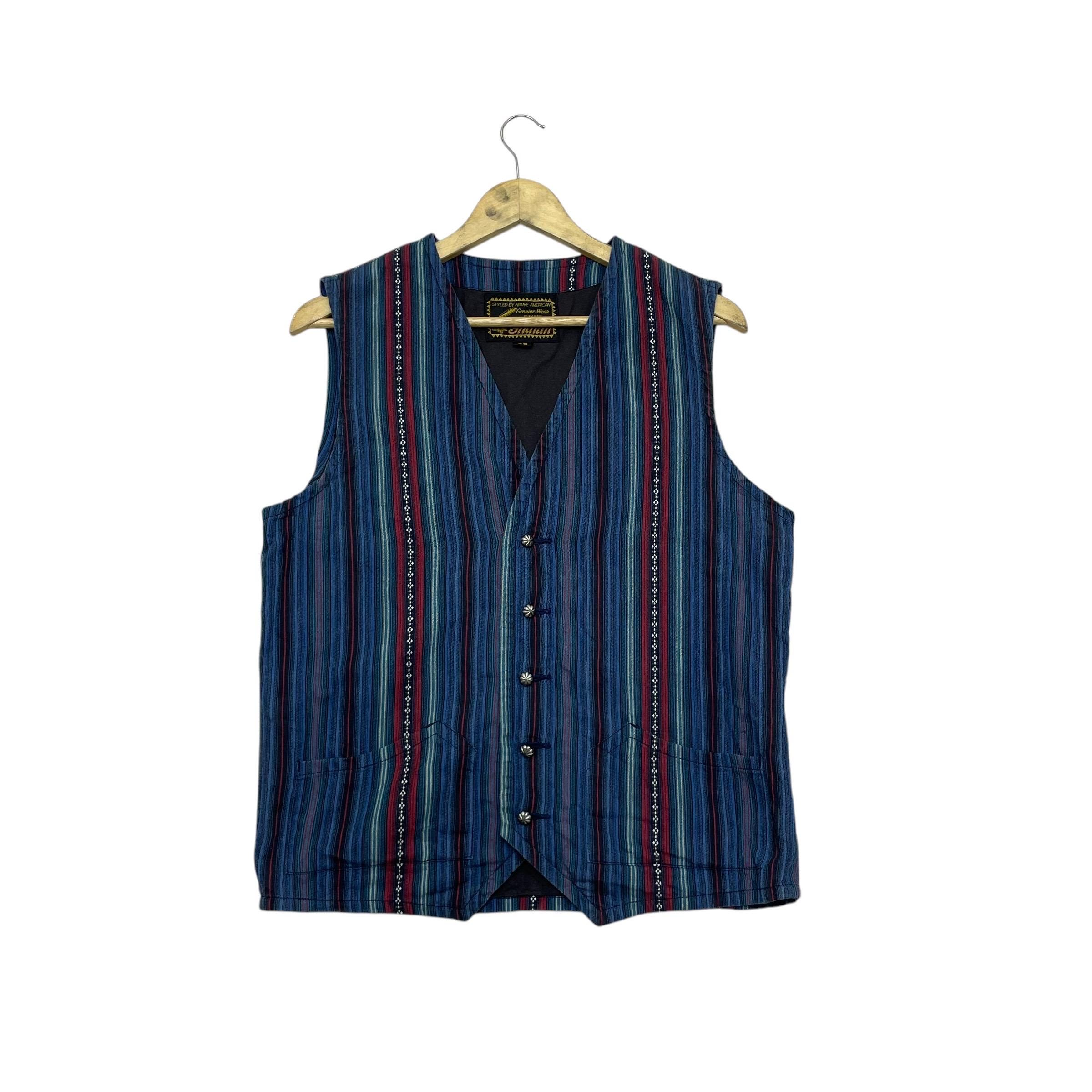 Vintage Vest Styled by Native America Vest Stripe Jacket - Etsy