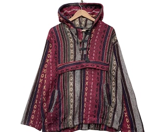 Vintage Prema Shanti Anorak Pullover Native Hooded Jacket